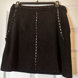 Black mini skirt